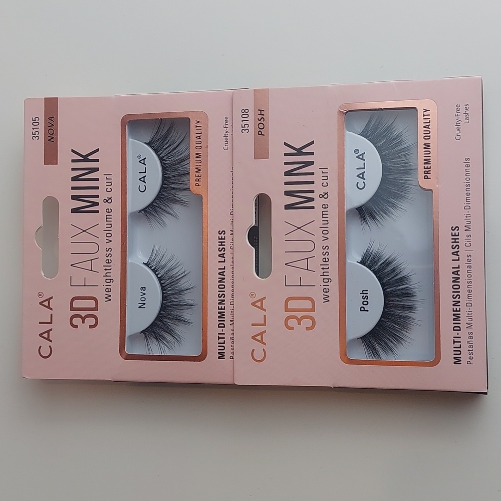 Cala 3D  faux‎ mink eyelashes weightless volume & curl nova set of 2